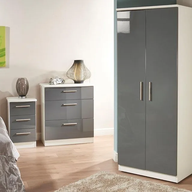 Knightsbridge Grey Gloss & White Welcome
