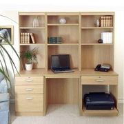 Desk with bookcase and drawer unit